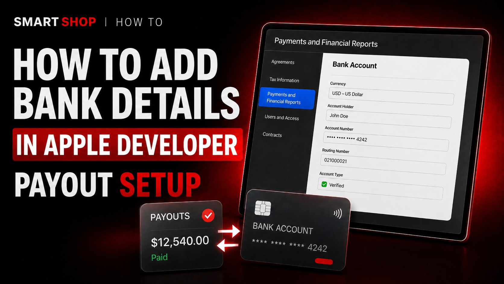 How to Add Bank Details to Apple Developer: Payout Setup — SmartShop