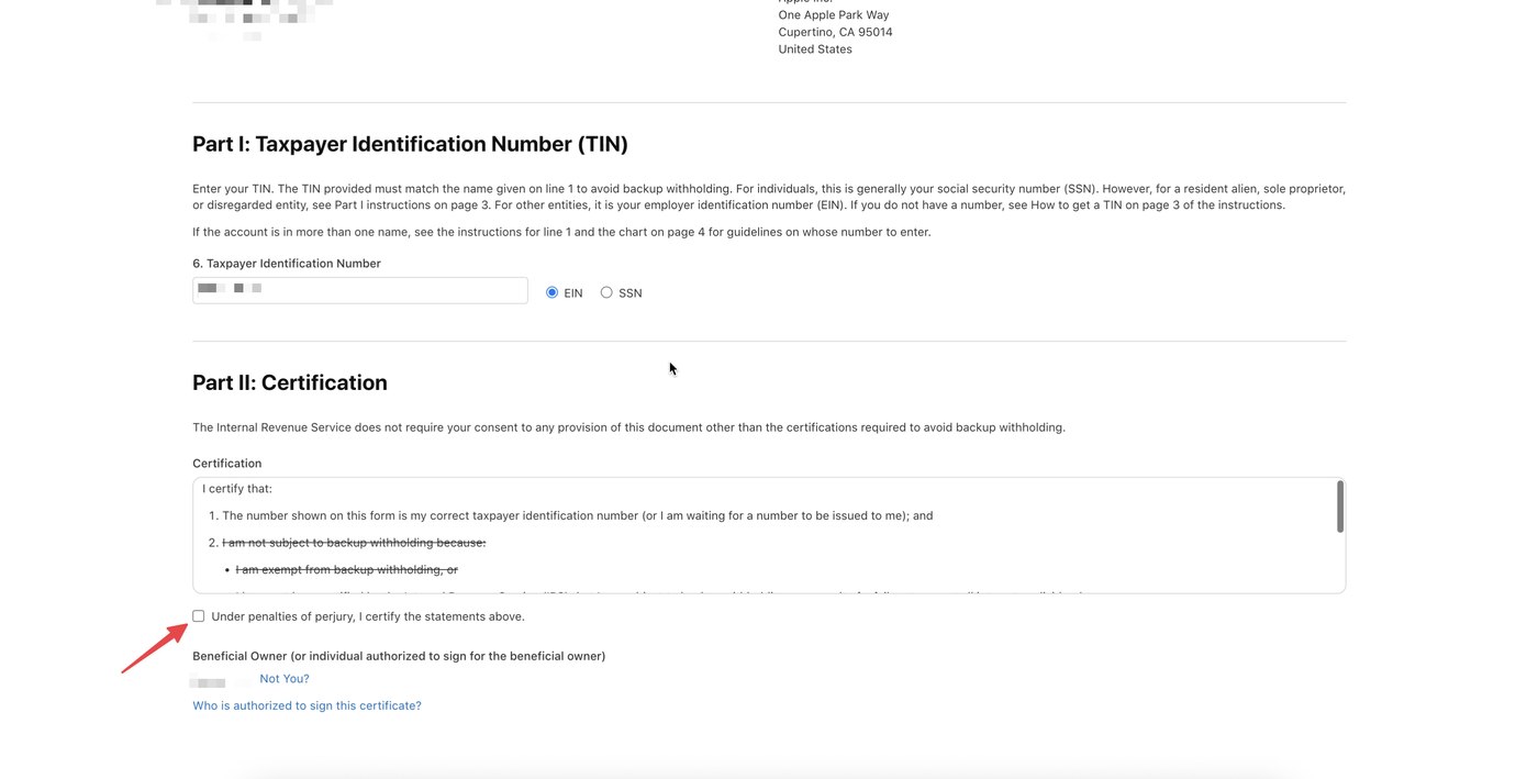 U.S. Form W-9 — підтвердження Certification