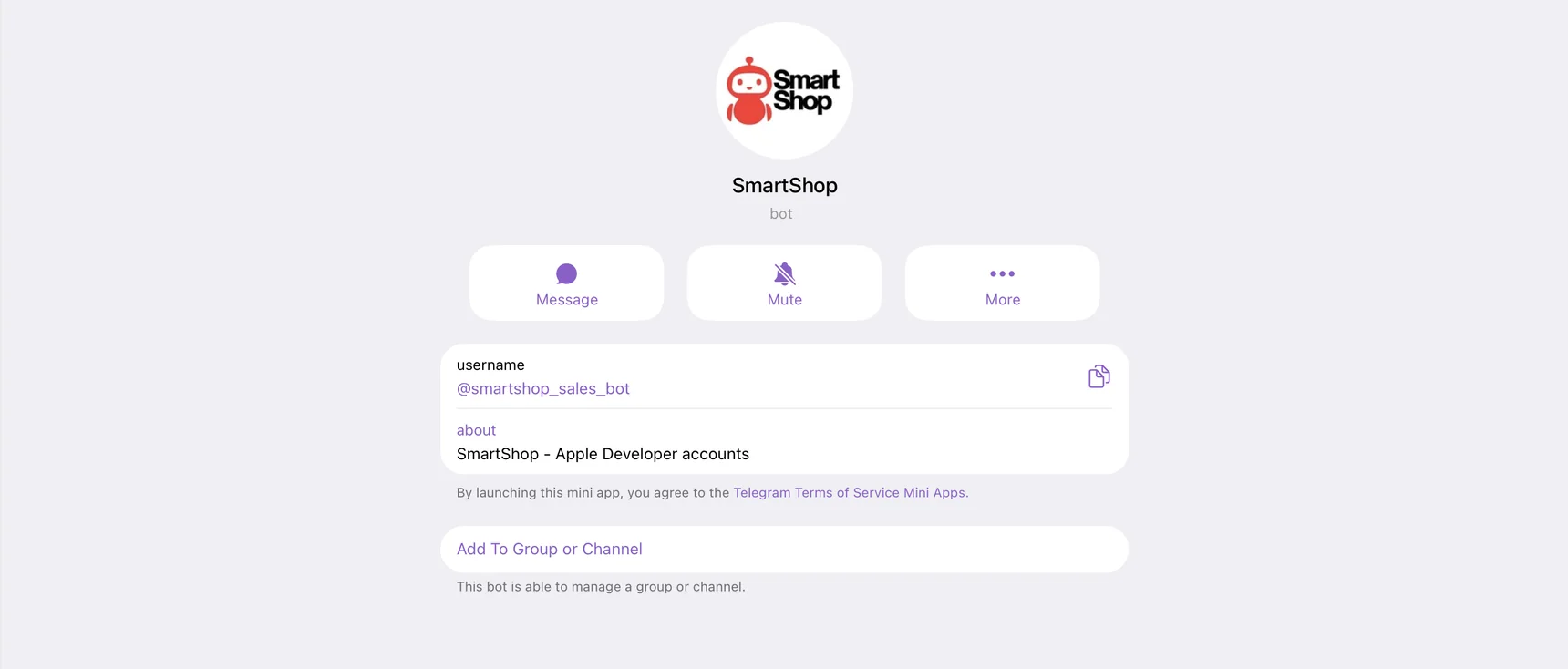 SmartShop Telegram bot — @smartshop_sales_bot