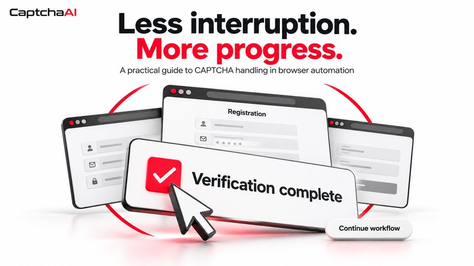 Less interruption, more progress: CAPTCHA handling in browser automation