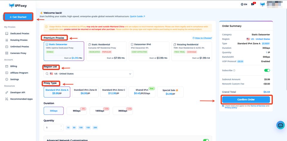 Deployment Guide: Getting Started with IPFoxy — step 2