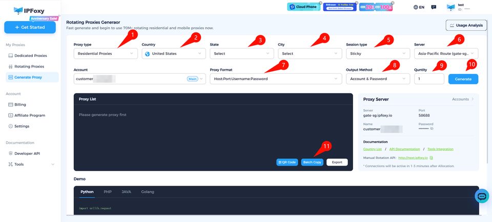 Deployment Guide: Getting Started with IPFoxy — step 5