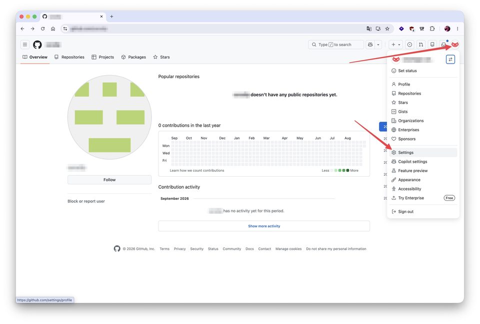 Создание GitHub Personal Access Token — шаг 1