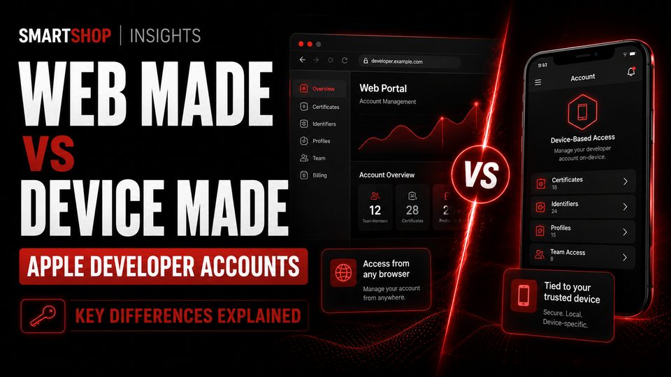 Web Made и Device Made Apple Developer Account: в чем разница — SmartShop